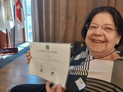  Profa. Dra. Teresinha Covas Lisboa é homenageada na Câmara Municipal de São Paulo.
