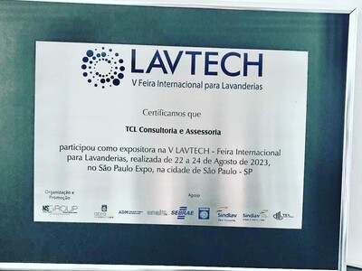 TCL Consultoria e Assessoria homenageada pela participação na LAVTECH - Feira Internacional de Lavanderia