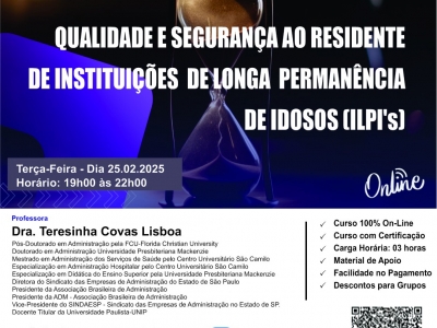 Qualidade e Segurança ao Residente de Instituições de Longa Permanência de Idosos (ILPI´S)